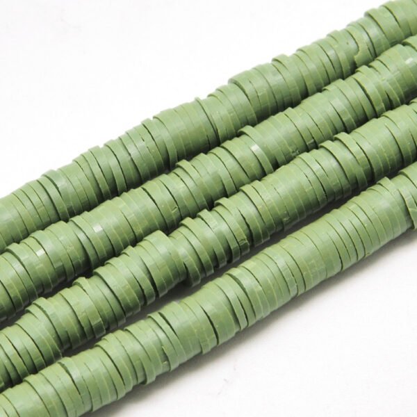 Tira de fimo plano verde oliva 6mm