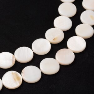 Cuentas de monedas de concha de agua dulce natural