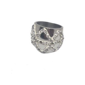 Anillo acero quirúrgico 316 con brillos