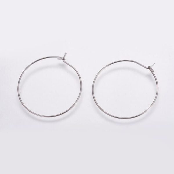 Argollas plateadas de acero quirúrgico 316 para aros precio por par