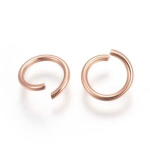 ARGOLLAS DE ACERO GOLD ROSE 304 (PRECIO POR GRAMO)