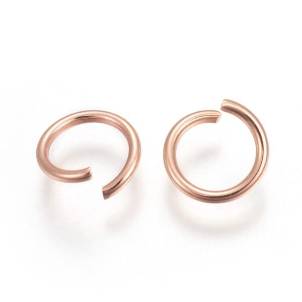 ARGOLLAS DE ACERO GOLD ROSE 304 (PRECIO POR GRAMO)