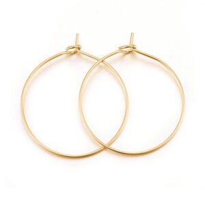 Par de argollas doradas de acero quirúrgico 316 para aros