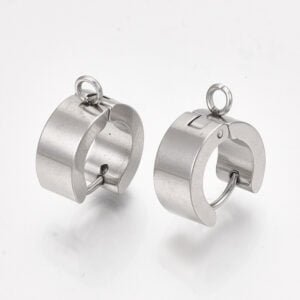 Argollitas de acero con gancho para aros precio por par