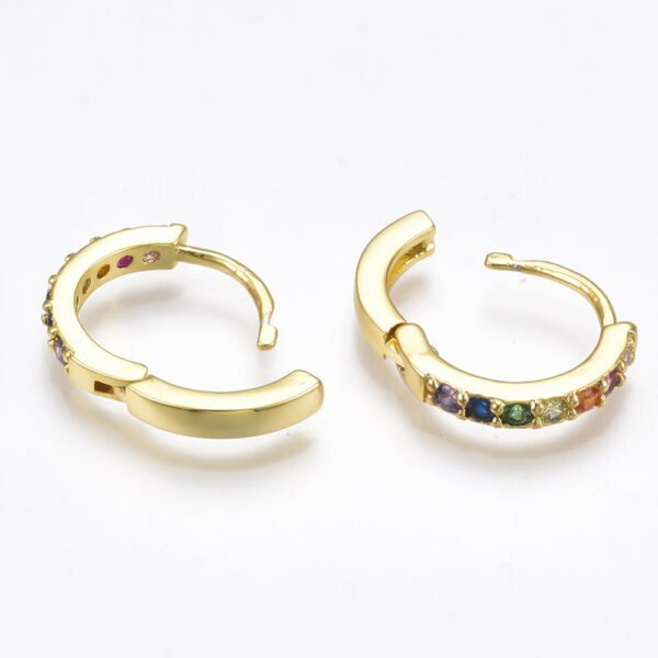 Aritos dorados argollas goldfilled laminado oro real 18k microcircones colores