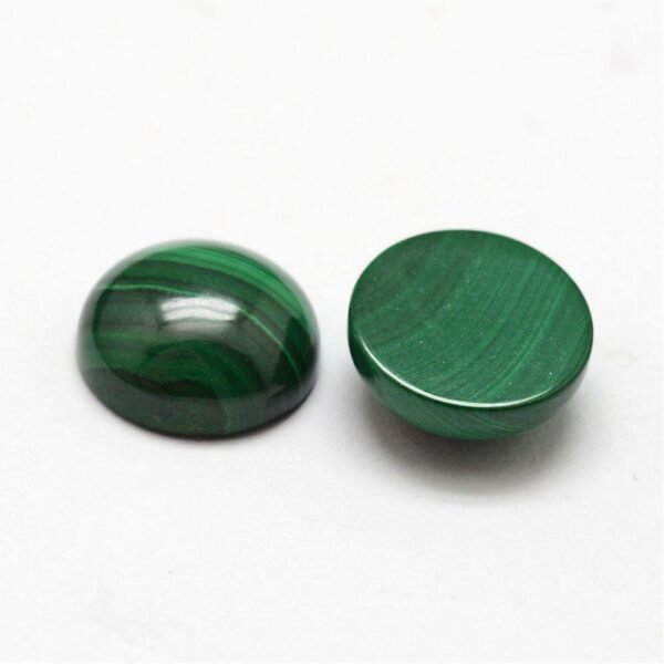 Cabujón de malaquita natural 10x5mm - Imagen 2