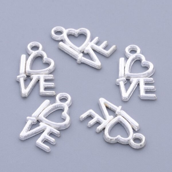 Colgantes para dijes con frase Love (Pack x 20u.) - Imagen 2