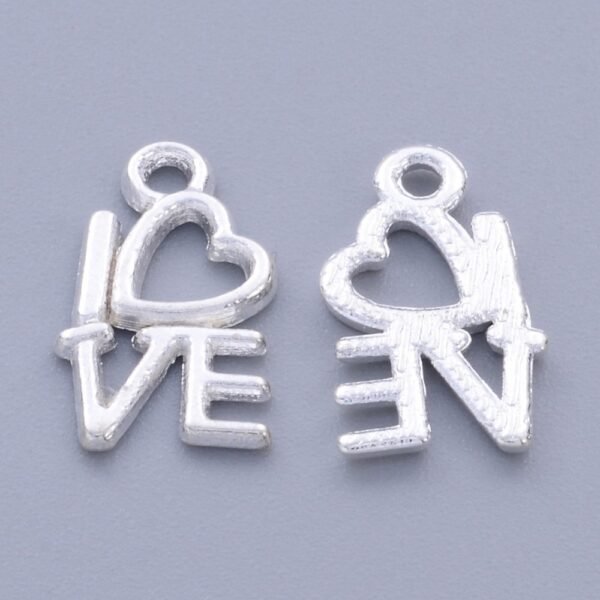 Colgantes para dijes con frase Love (Pack x 20u.)