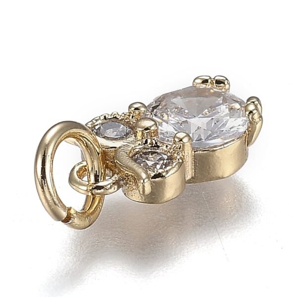 Dije búho laminado oro 18k kilates goldfilled con zircones - Imagen 3