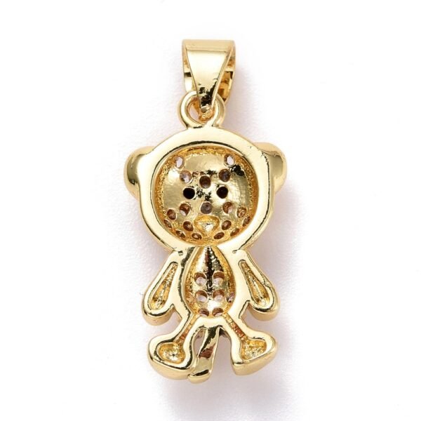 Dije colgante tigre laminado oro 18k/goldfilled con microcircones - Imagen 2