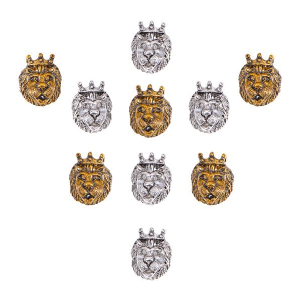 Dije de León con corona (variedad de colores)