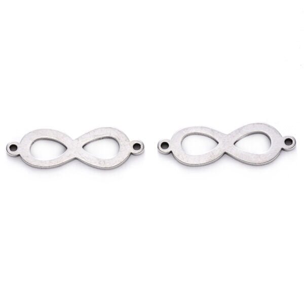 DIJE DE DOBLE UNIÓN CONECTOR INFINITO ACERO