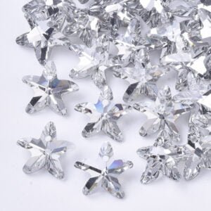 Dije de estrella de cristal de 14x14x6mm