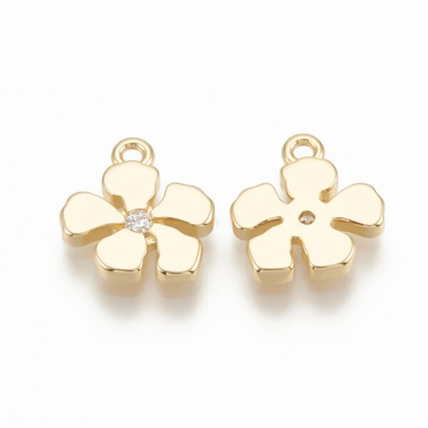 Colgante de flor laminado oro 18k/goldfilled