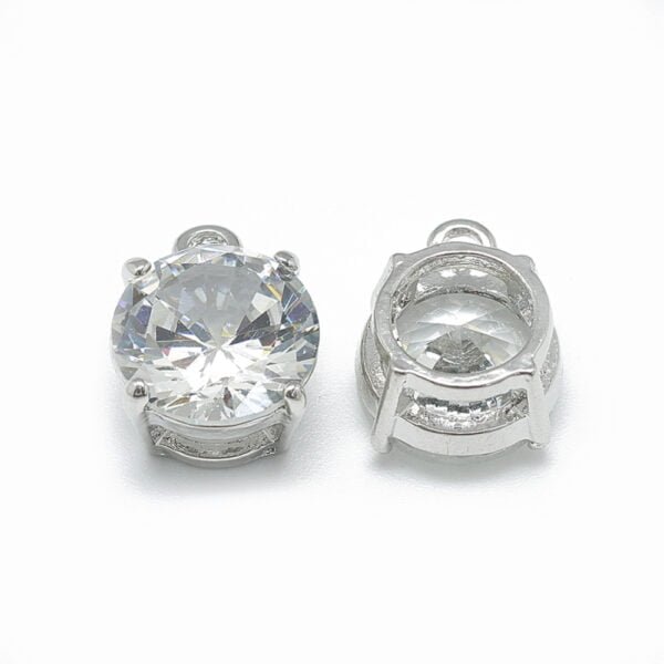 Dije de gema de zirconia con detalles plateados - Imagen 2