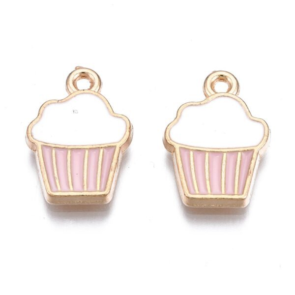 Dije de pastelito dorado esmaltado por 2 unidades - Imagen 3