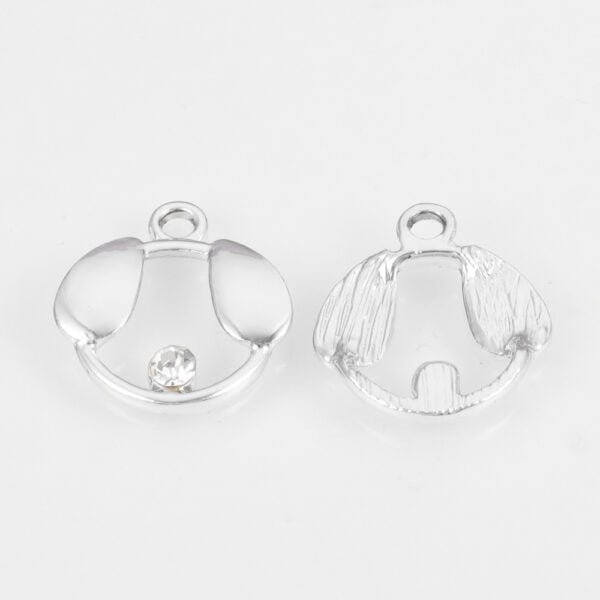 Dije de perro con strass por 2 unidades
