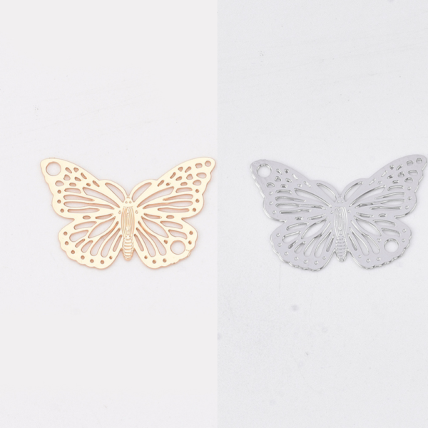 Dije mariposa microperforada doble unión