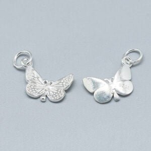 Dije mariposa tallada plata 925