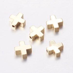 Dije pasante cruz separador laminado oro 18k/goldfilled