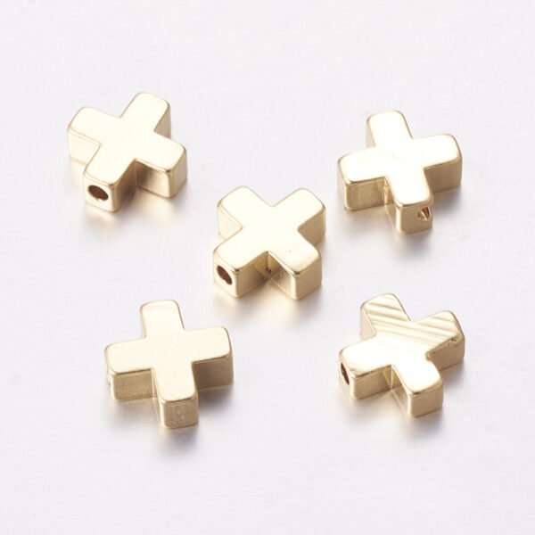 Dije pasante cruz separador laminado oro 18k/goldfilled
