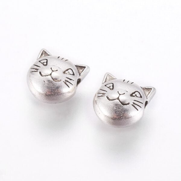 Cuentas pasantes gatos (pack por 10 unidades)