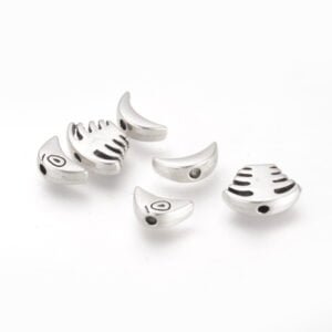 Dijes pasantes forma de pez/peces (Pack x 2 sets)