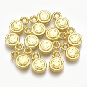 Dijes smile colgantes dorados por 50 gramos