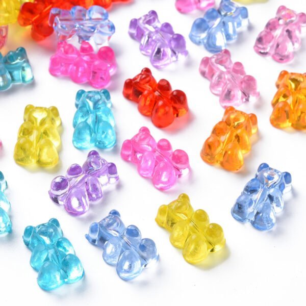 DIJES PASANTES ACRÍLICOS OSITOS GUMMY CORTE LONGITUDINAL POR 50 GRAMOS