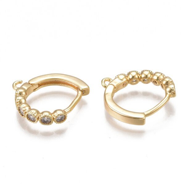 Ganchos brisura dorados argollas para aros laminados oro 18k/goldfilled microcircones
