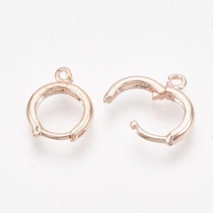Par de ganchos para aros dorado rosé/gold rose precio por par