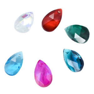 Gota facetada de cristal x 10 unidades