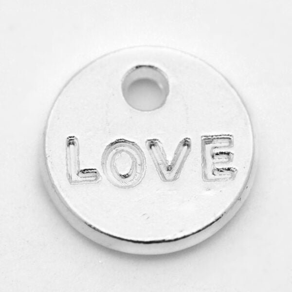 Medalla para dije colgante love (pack x20 unidades)