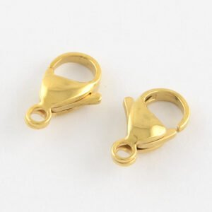 Mosquetones acero bañados oro 24k (pack 5 unidades)