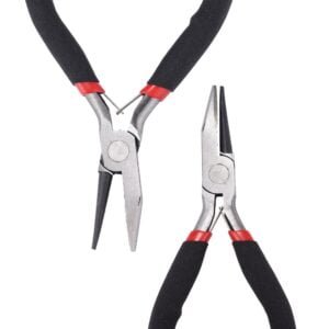 Pinza de puntas redonda y plana con ranura