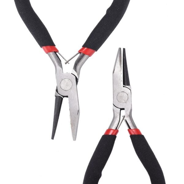 Pinza de puntas redonda y plana con ranura