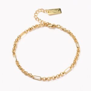 Pulsera dorada con laminado en oro 18k/goldfilled