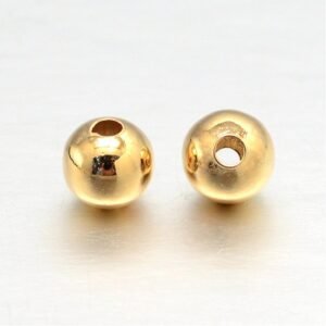 Separadores de bolitas enchapadas en oro real de 18 kilates/goldfilled (por gramo)