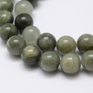 Tira de piedra natural de cuarzo rutilado verde