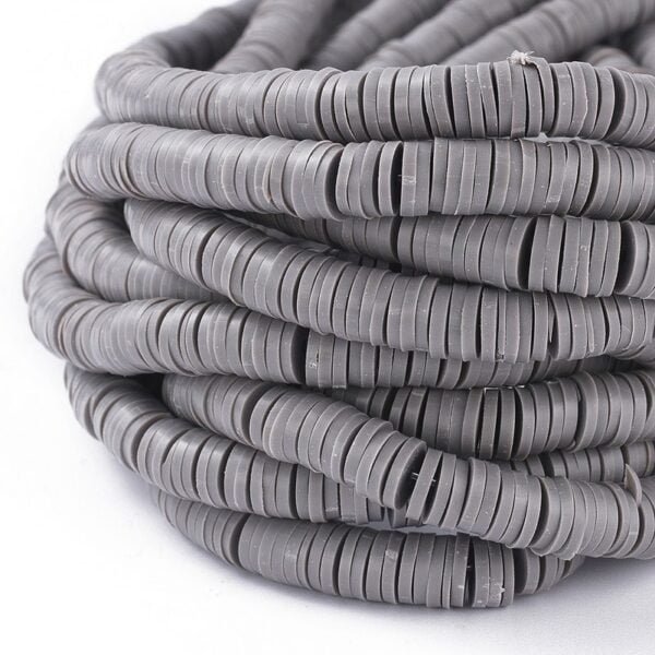 Tira de fimo plano gris 6mm
