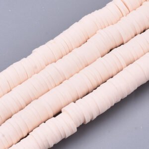 Tira de fimo plano rosa pastel 6mm