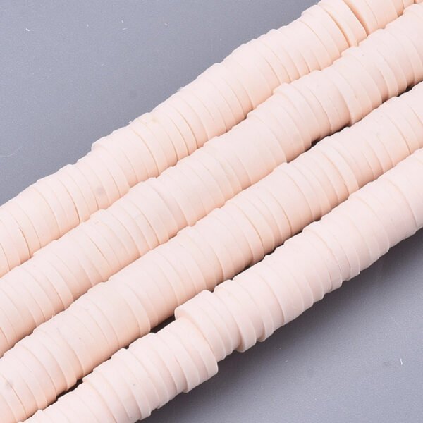 Tira de fimo plano rosa pastel 6mm