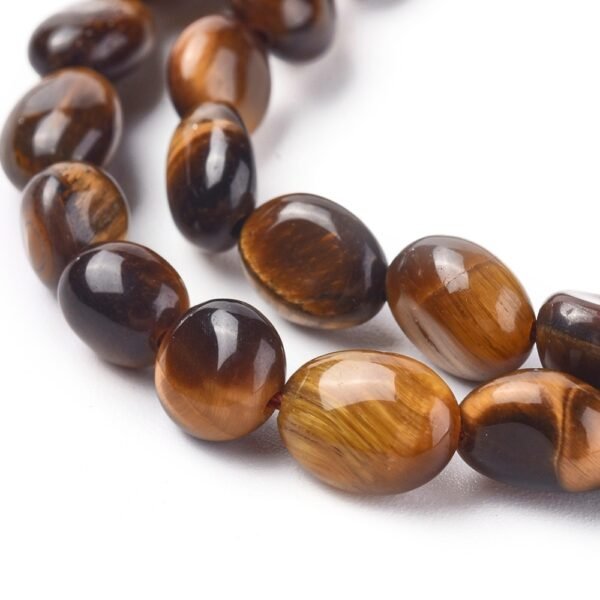 Tira de piedra natural de ojo de tigre semillas - Imagen 3