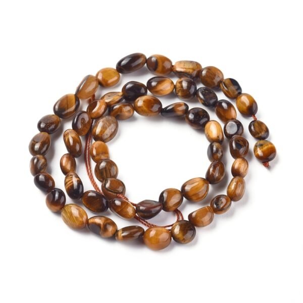 Tira de piedra natural de ojo de tigre semillas - Imagen 2