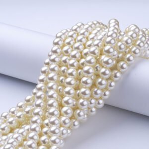 TIRA DE PERLAS DE VIDRIO DE 10MM (75 CM)