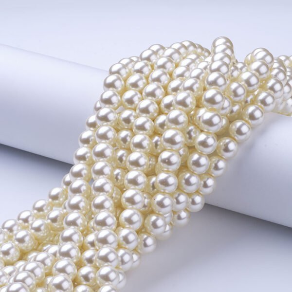 TIRA DE PERLAS DE VIDRIO DE 10MM (75 CM)