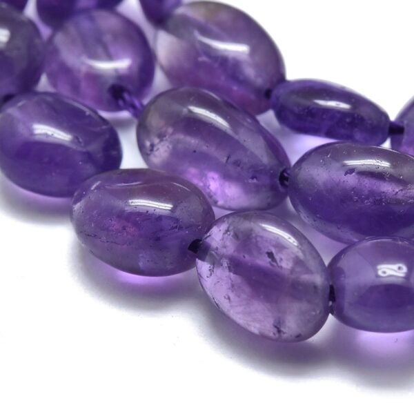 Tira de piedras irregulares de amatista natural semillas