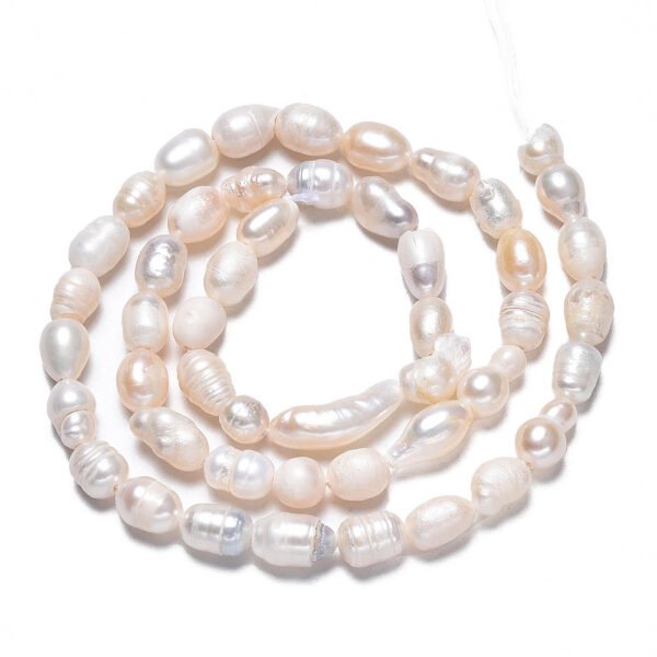 Tira de perlas de rio (corte longitudinal) 34cm