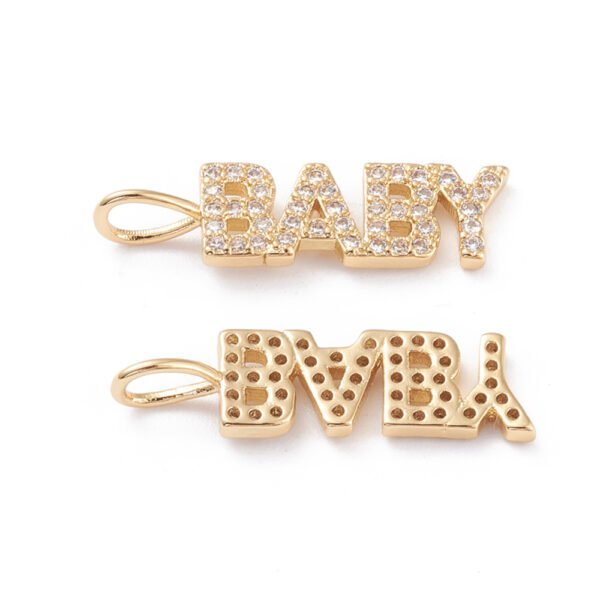 Dije colgante baby laminado oro 18k/goldfilled con microcircones