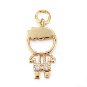 Dije colgante niño laminado oro 18k/goldfilled nene con microcircones